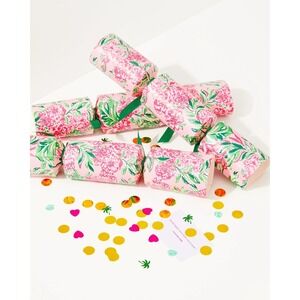 Lilly Pulitzer Party Popper Set Conch Shell Koala La La Floral Pink Green Sealed
